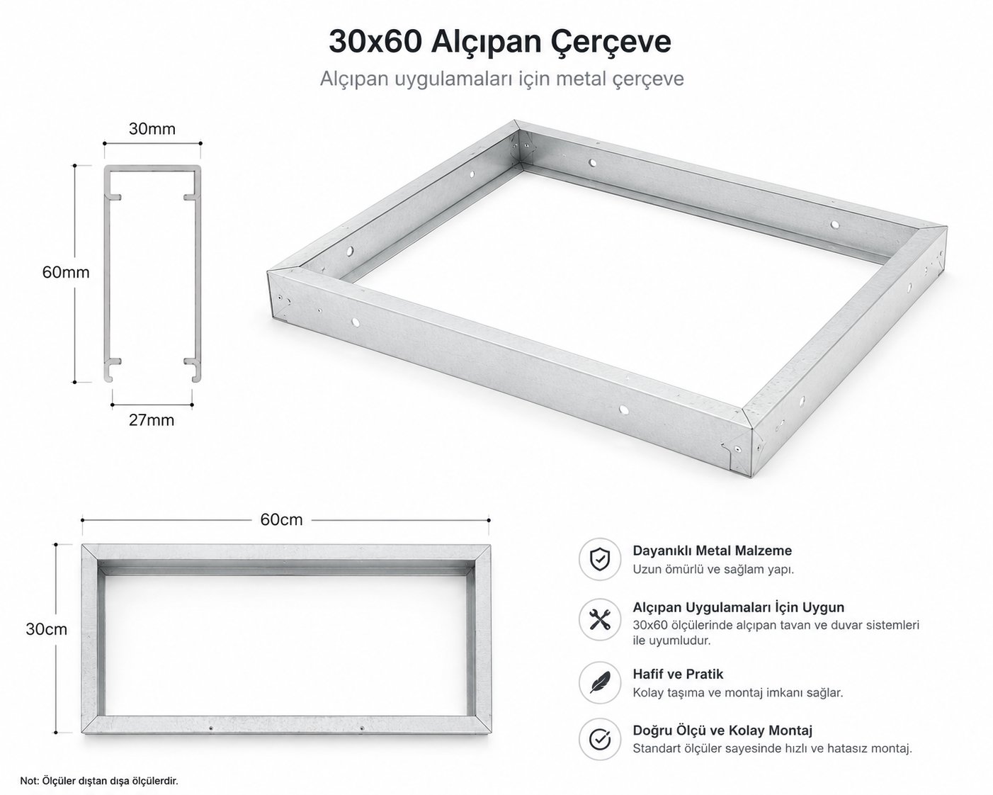 30x60 Alçıpan Çerçeve görseli