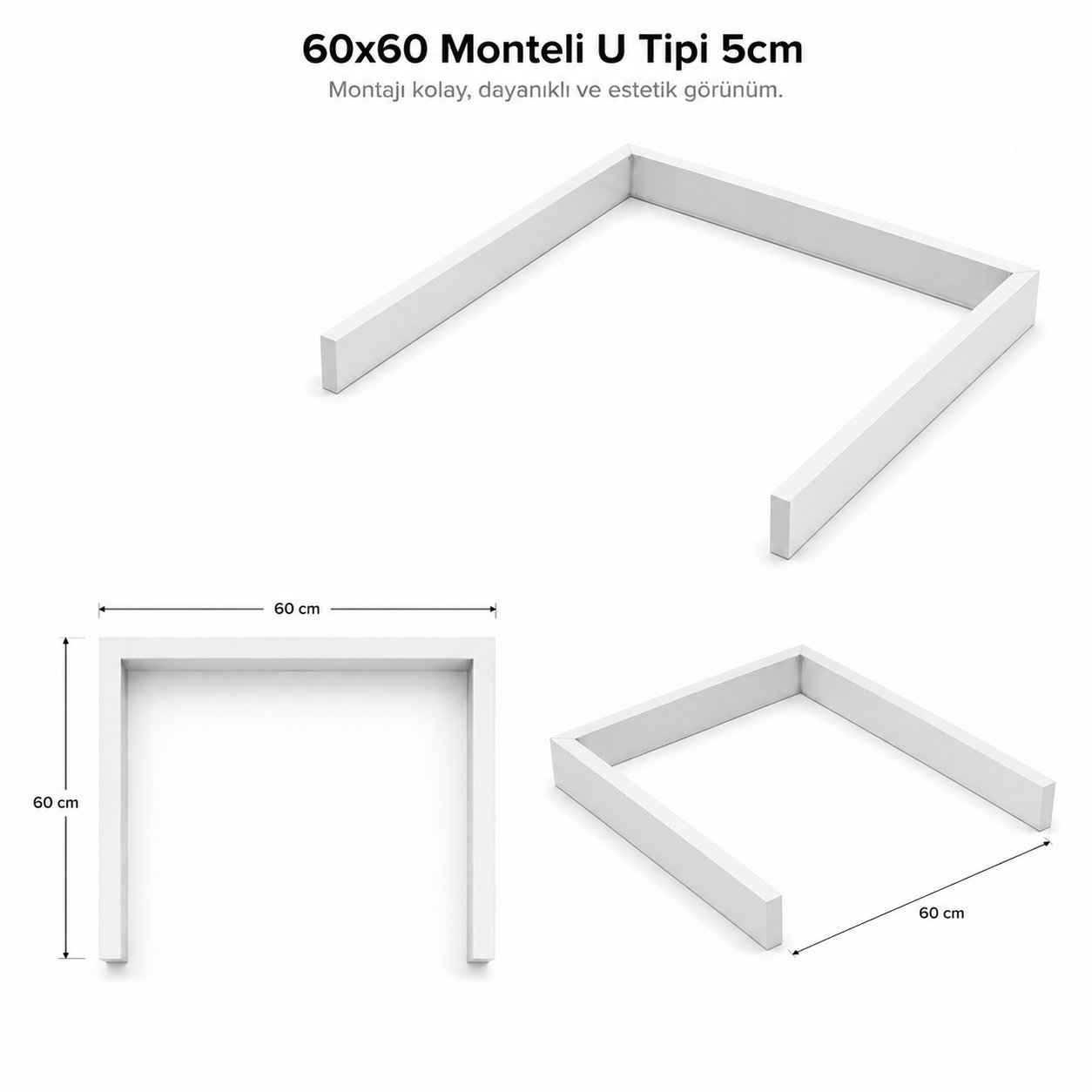 60x60 Monteli U Tipi 5cm görseli
