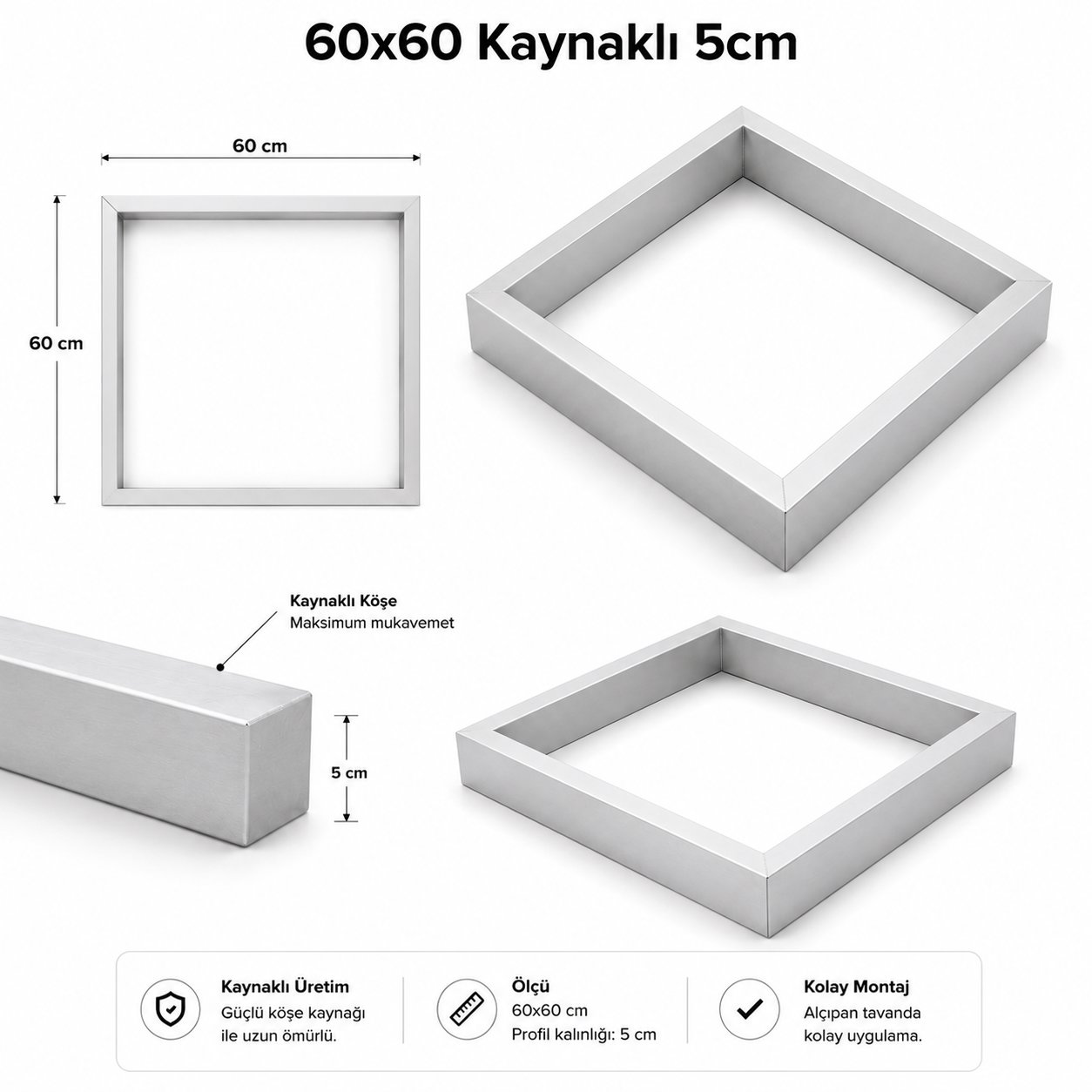 60x60 Kaynaklı 5cm görseli